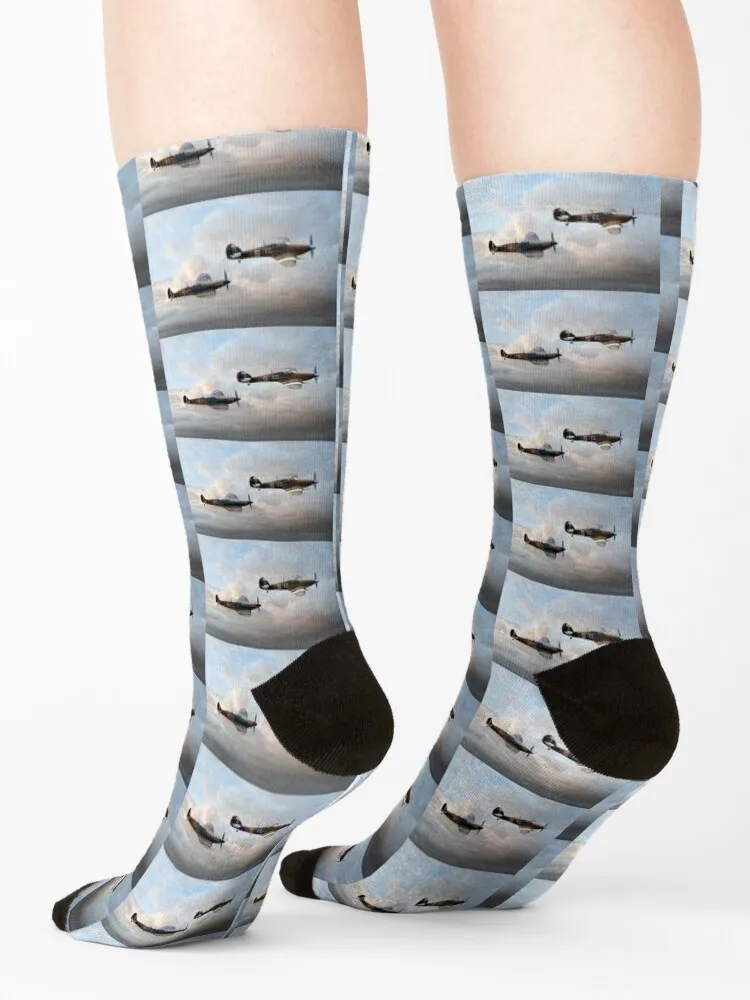 Носки Supermarine Spitfire и Hawker Hurricane, спортивные носки, короткие носки для гольфа, мужские и женские носки Изображение 3