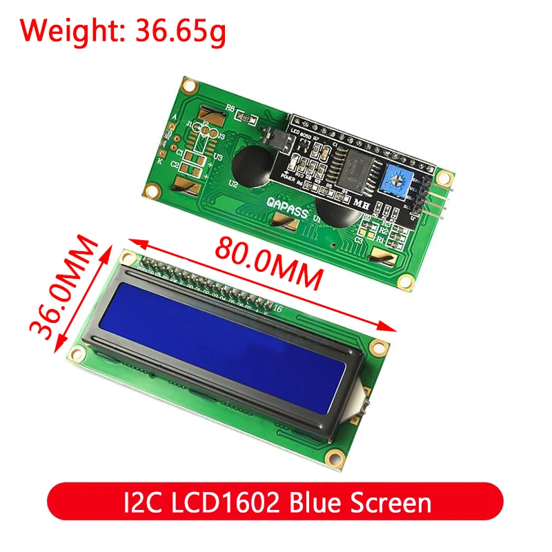 ЖК-модуль Сине-Зеленый Экран Для Arduino 0802 1602 2004 12864 ЖК-символ UNO R3 Mega2560 Дисплей PCF8574T Интерфейс IIC I2C Изображение 3