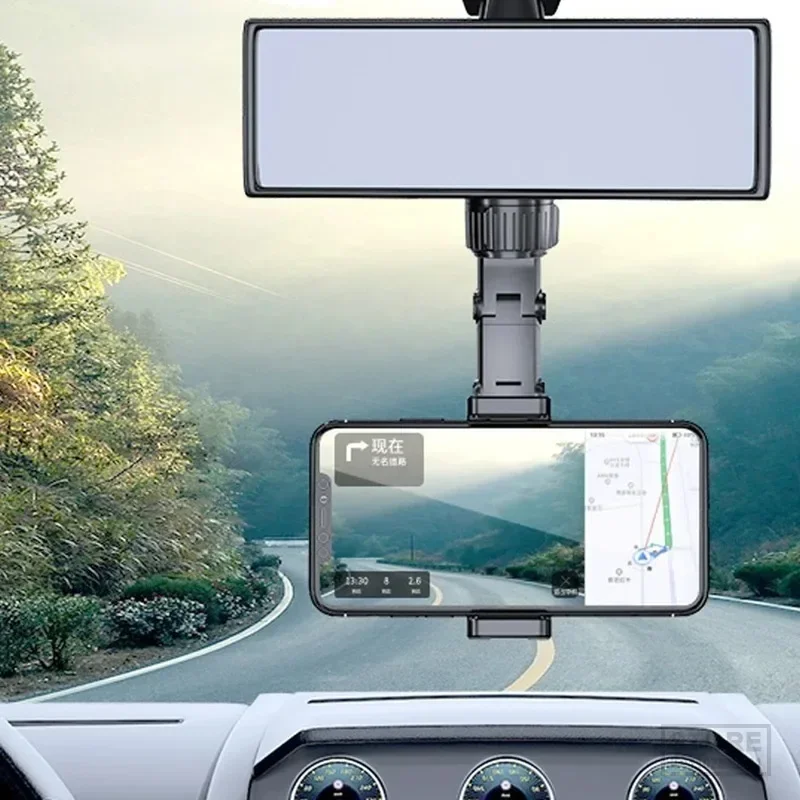Для автомобильного мобильного крепления Держатель телефона Olaf Многофункциональный с возможностью поворота на 360 ° Обзорное зеркало, Подвесное сиденье с автосервисом GPS   Изображение 2