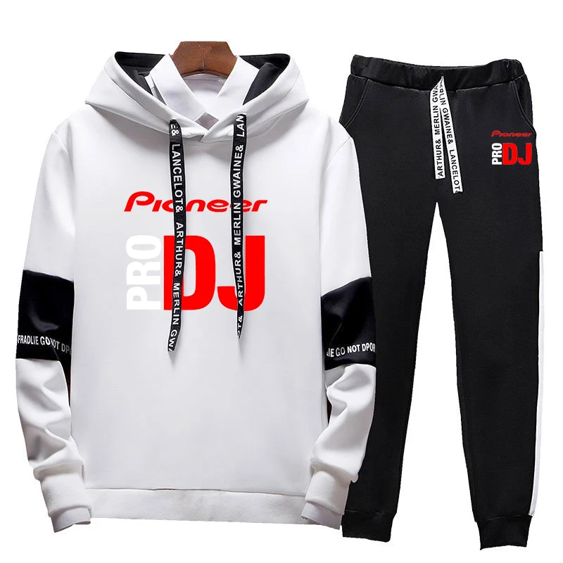 2024 Новый стиль печати Для мужчин DJ Pioneer PRO, высококачественные удобные модные комплекты на шнуровке, толстовка + спортивные штаны, костюм Изображение 2