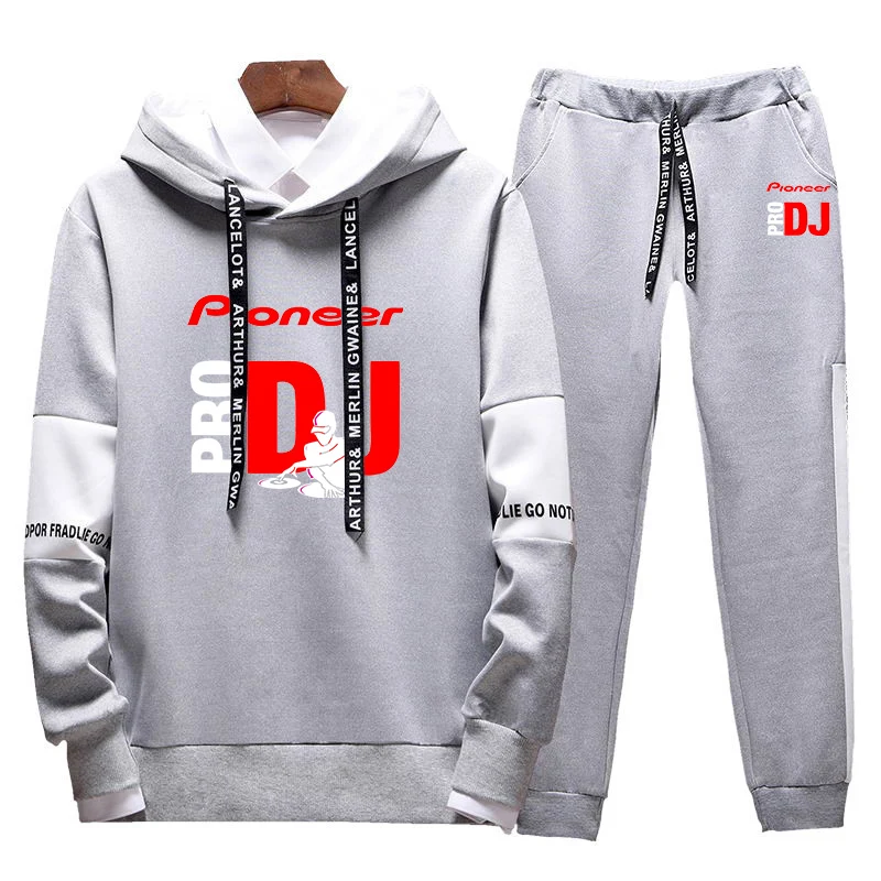 2024 Новый стиль печати Для мужчин DJ Pioneer PRO, высококачественные удобные модные комплекты на шнуровке, толстовка + спортивные штаны, костюм Изображение 4