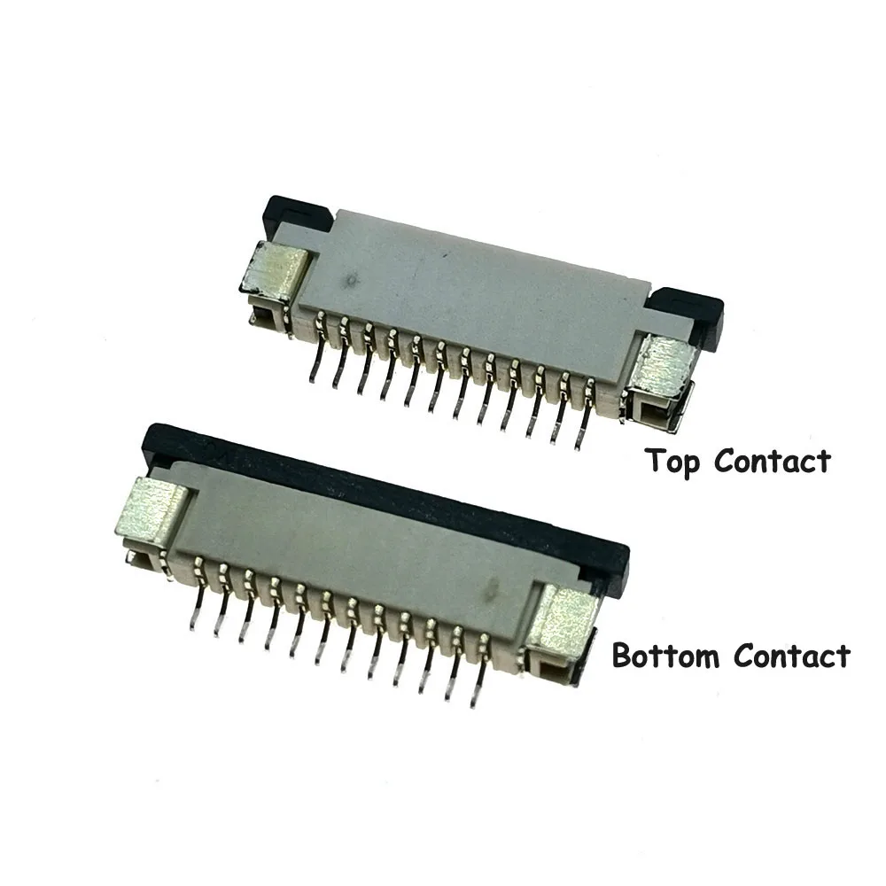 100 шт 12-контактный разъем FPC/FFC кабельная розетка 12-контактный разъем 1,0 мм для интерфейса ЖК-экрана DVD/MP3/КПК/телефона ect. ROHS Изображение 3