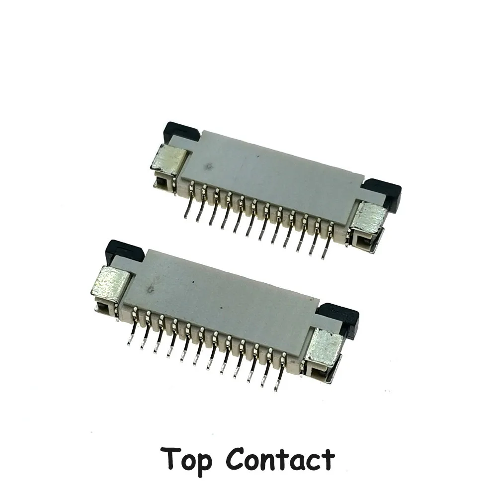 100 шт 12-контактный разъем FPC/FFC кабельная розетка 12-контактный разъем 1,0 мм для интерфейса ЖК-экрана DVD/MP3/КПК/телефона ect. ROHS Изображение 4