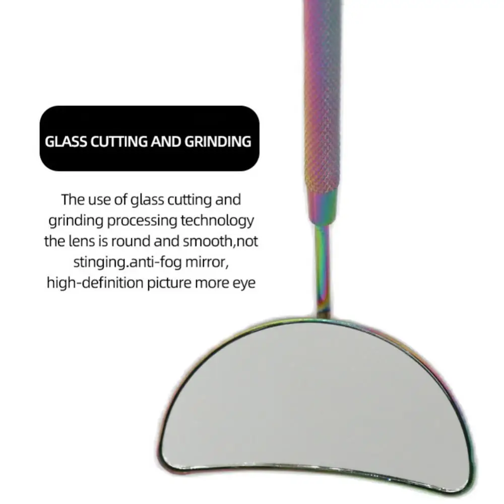 Инновационное зеркало для ресниц Точные ресницы Модные Идеально подходит для проверки накладных ресниц Высококачественное зеркало с длинной ручкой Долговечное Изображение 1