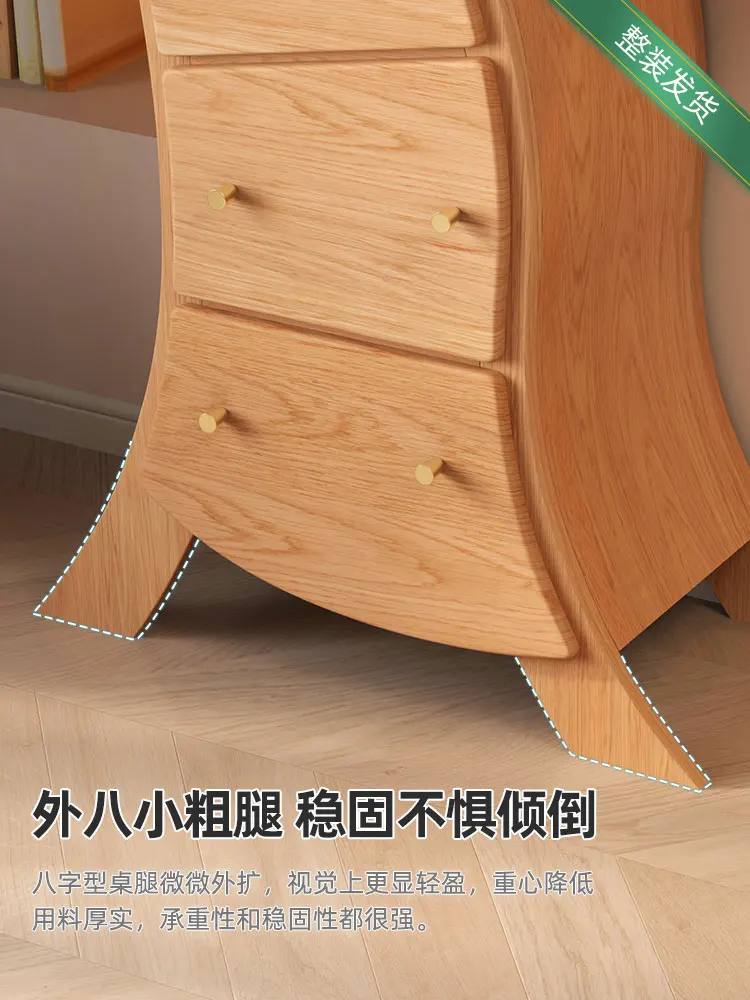 Шкаф из цельного дерева со скрещенными ножками и пятью ведрами, креативный кривой шкаф, шкаф для хранения, спальня, гостиная, криво наклоненная стена Изображение 4