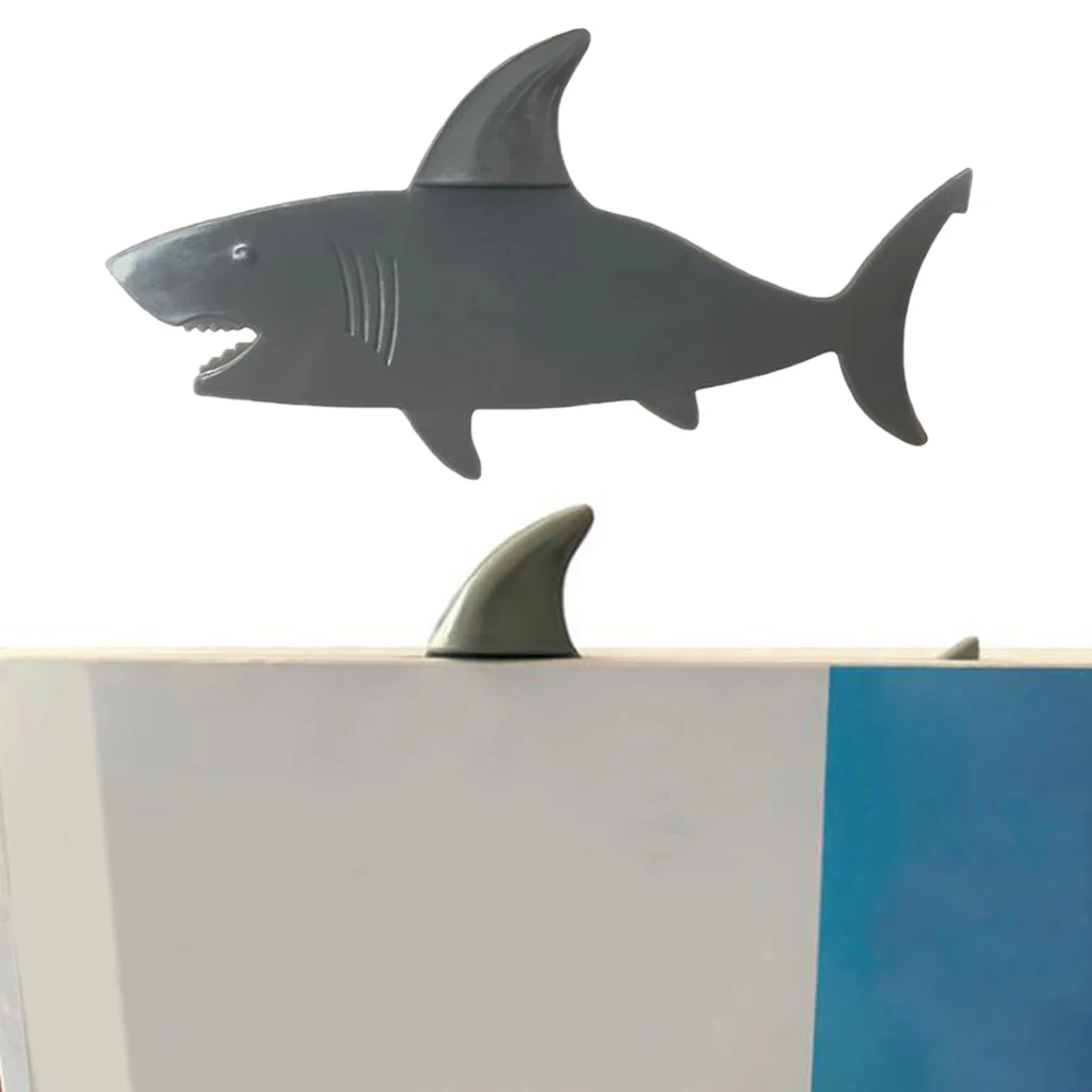 2шт Подарочные Канцелярские принадлежности для взрослых, офис в форме акулы, детская Удобная школа для студентов, Портативная закладка для чтения, 3D Стерео, прочный Изображение 3
