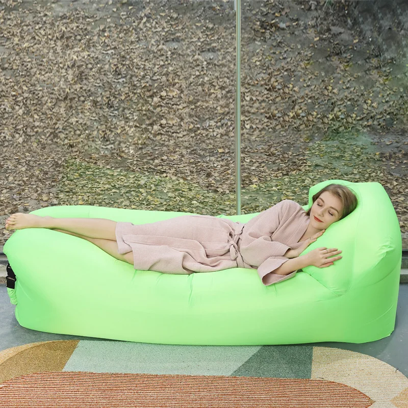 Открытый портативный ленивый воздушный диван, складная надувная кровать, спальный мешок Изображение 3