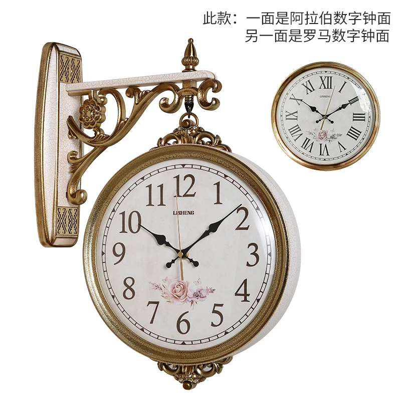 Роскошные настенные часы в скандинавском дизайне, ретро Цифровые часы для гостиной, золотой домашний декор Relojes Минималистский декор Изображение 3