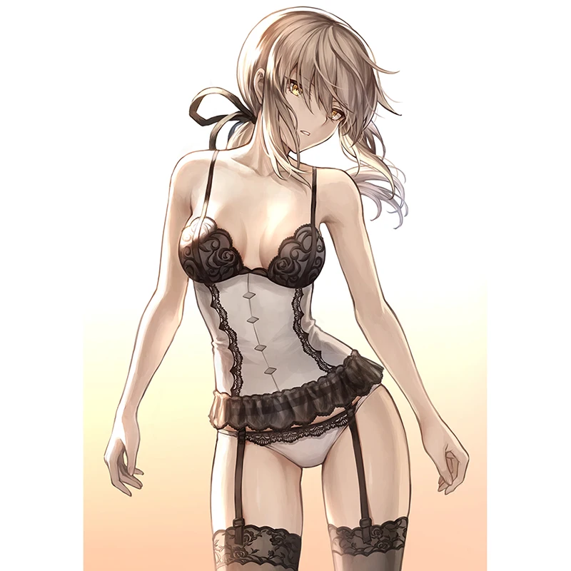 Три скорости QDD6 Fate / Grand Order, плакат с сексуальным нижним бельем аниме-девушки, самоклеящийся для украшения комнаты Изображение 2