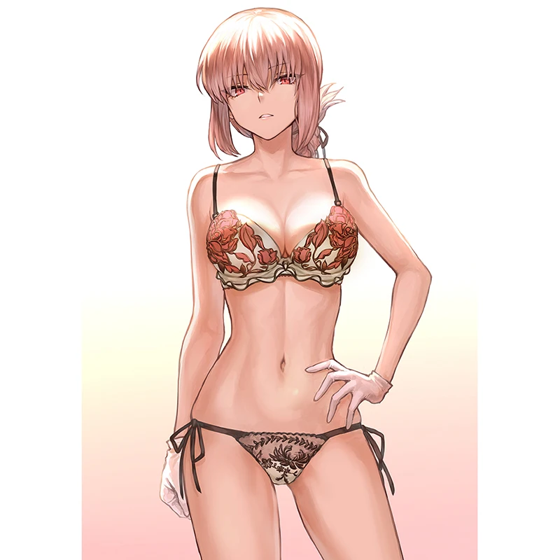 Три скорости QDD6 Fate / Grand Order, плакат с сексуальным нижним бельем аниме-девушки, самоклеящийся для украшения комнаты Изображение 5