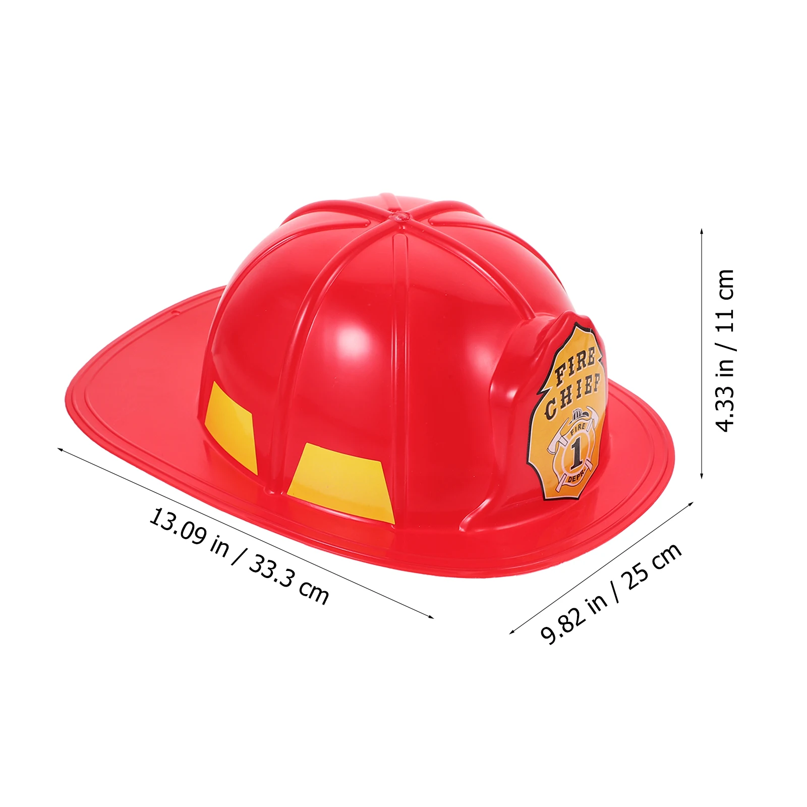 Аксессуар для костюма пожарного для взрослых, шляпа пожарного для косплея, пластиковая защитная роль, реквизит из ПВХ Изображение 1
