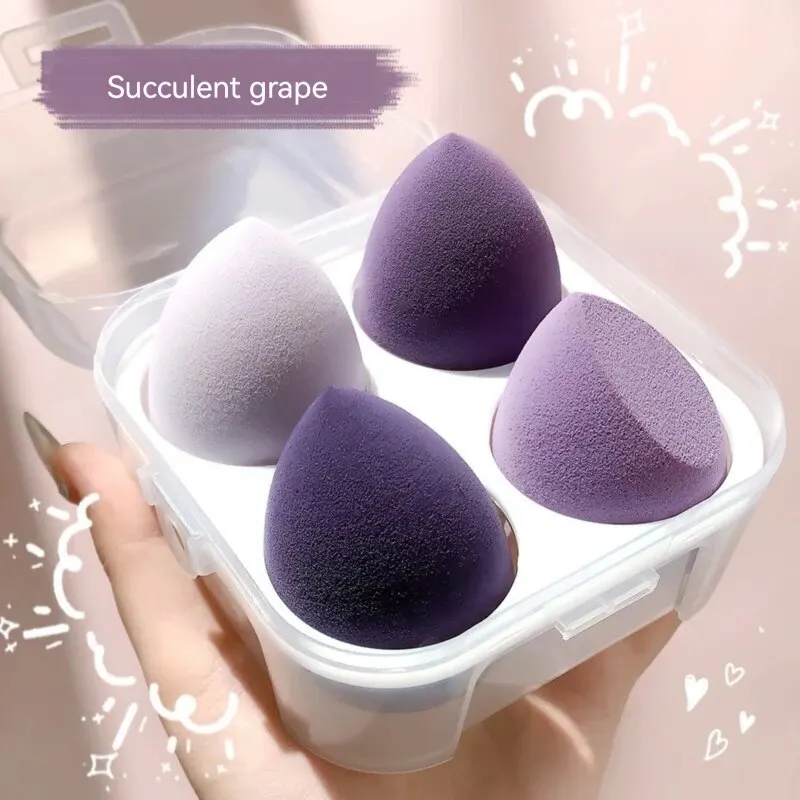 Набор Beauty Eggs из 4ШТ, без пятен, более гигиеничный, предотвращает накопление бактерий, Создает безупречный макияж, футляр Beauty Egg Case Изображение 4