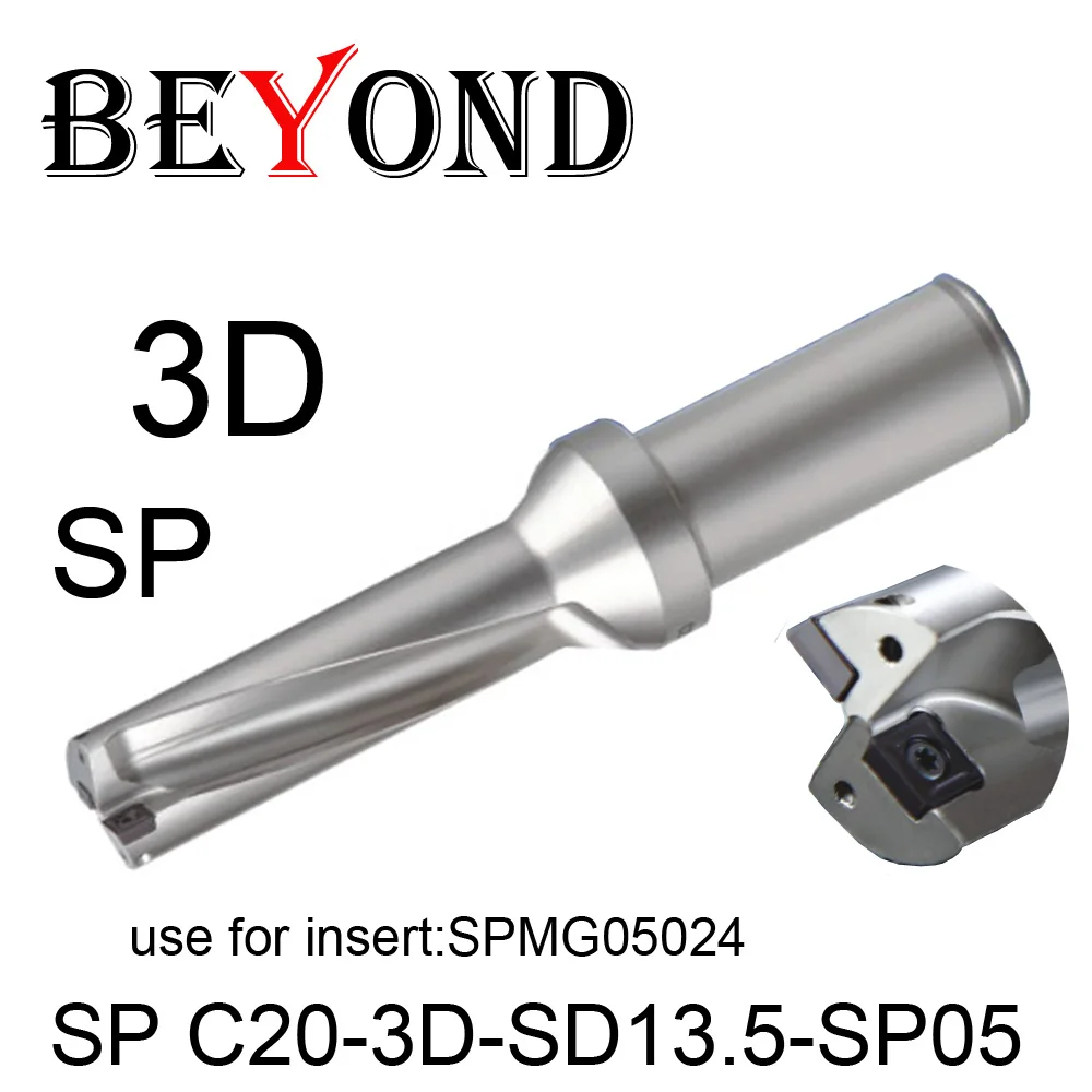 BEYOND Drill 3D 13 мм 13,5 мм SP C20-3D-SD13-SP05 SD13.5 U Сверло использует SPMG SPMG05024 С Индексируемыми Твердосплавными пластинами Инструменты с ЧПУ Изображение 1
