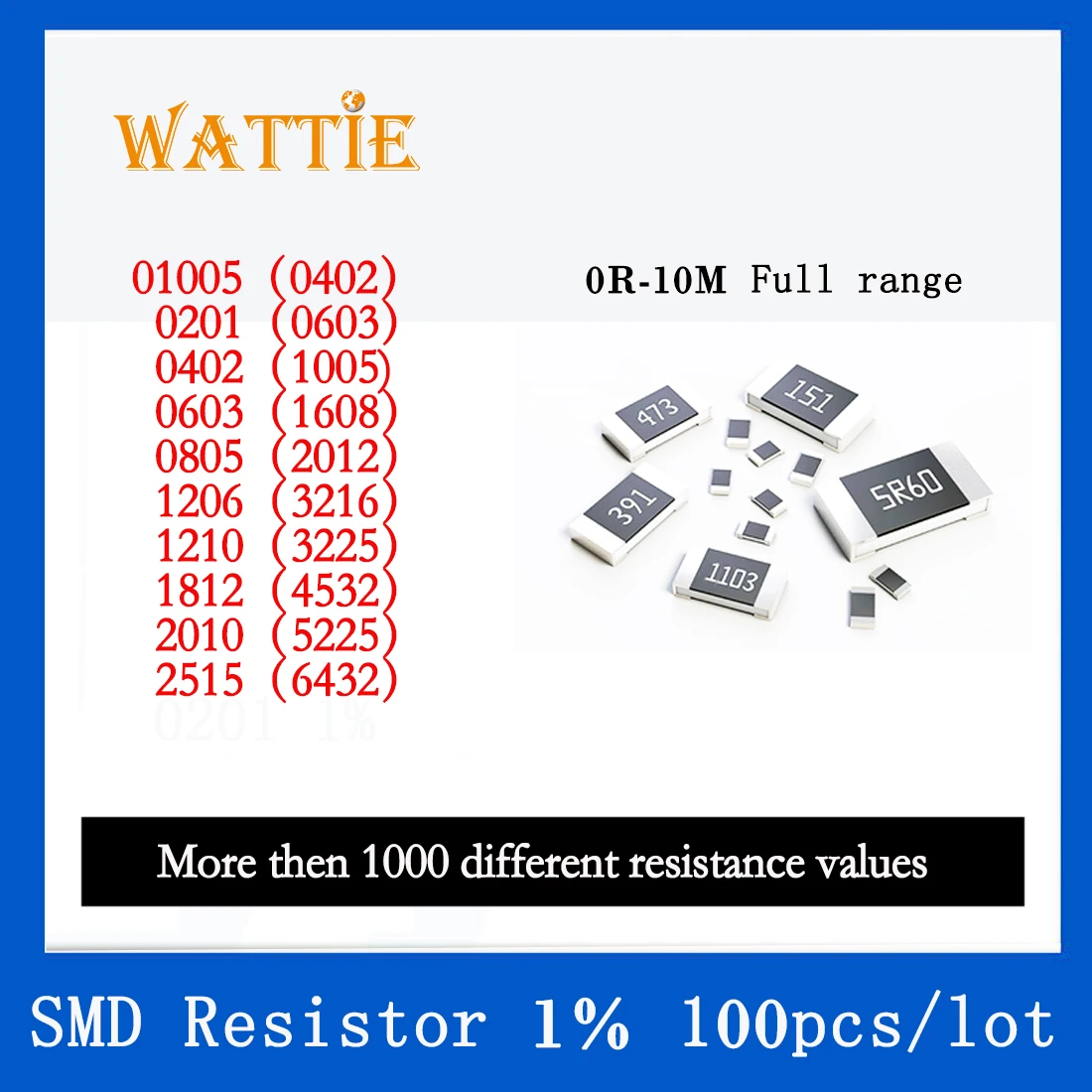 SMD резистор 0201 1% 3.3R 3.32R 3.4R 3.48R 3.57R 3.6R 3.65R 100 шт./лот микросхемные резисторы 1/20 Вт 0.6 мм * 0.3 мм Изображение 3
