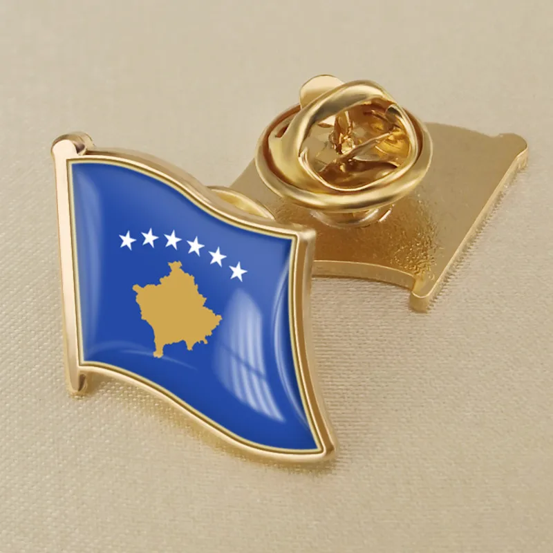 Флаг Косово, Брошь с национальной эмблемой, Значки, Булавки на лацкане Изображение 2