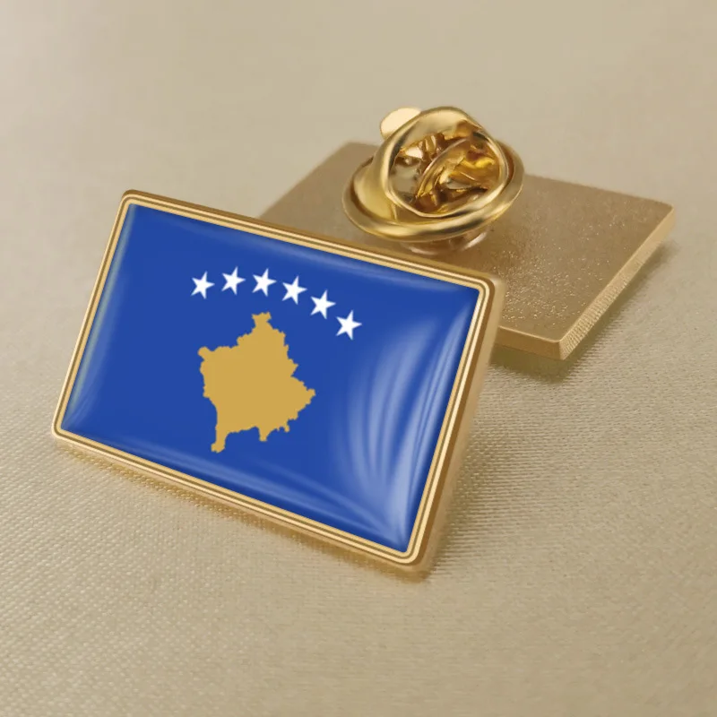 Флаг Косово, Брошь с национальной эмблемой, Значки, Булавки на лацкане Изображение 3