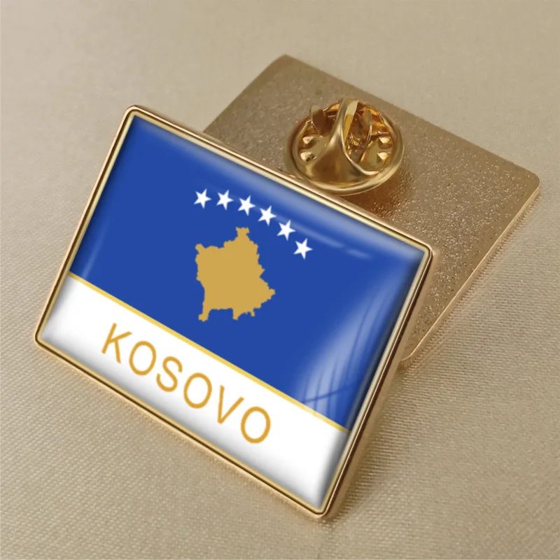 Флаг Косово, Брошь с национальной эмблемой, Значки, Булавки на лацкане Изображение 5