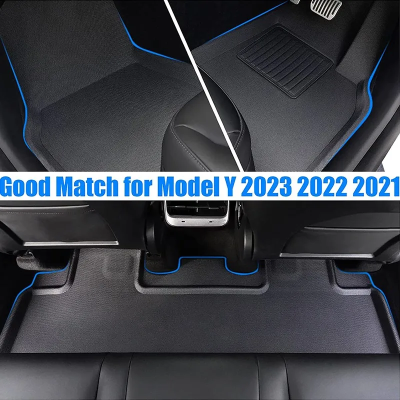 Коврики для пола Tesla Model Y, Передний задний коврик для хранения в багажнике Для Tesla Model Y 2021-2023, Аксессуары, водонепроницаемые нескользящие накладки, коврики Изображение 1