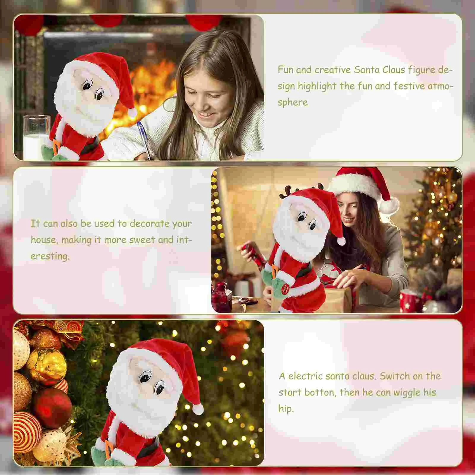 Рождественская игрушка Санта Клаус, электрические игрушки для вечеринки, Забавный тверкинг, скрученные бедра Изображение 3