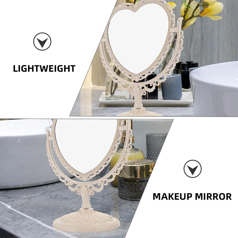 зеркала для туалетного столика 2шт, зеркало для макияжа, настольное зеркало для девочек, зеркало в форме сердца, Настольное зеркало для туалетного столика Изображение 1