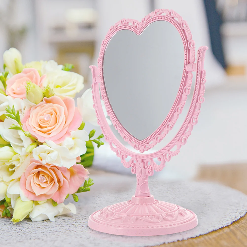зеркала для туалетного столика 2шт, зеркало для макияжа, настольное зеркало для девочек, зеркало в форме сердца, Настольное зеркало для туалетного столика Изображение 3