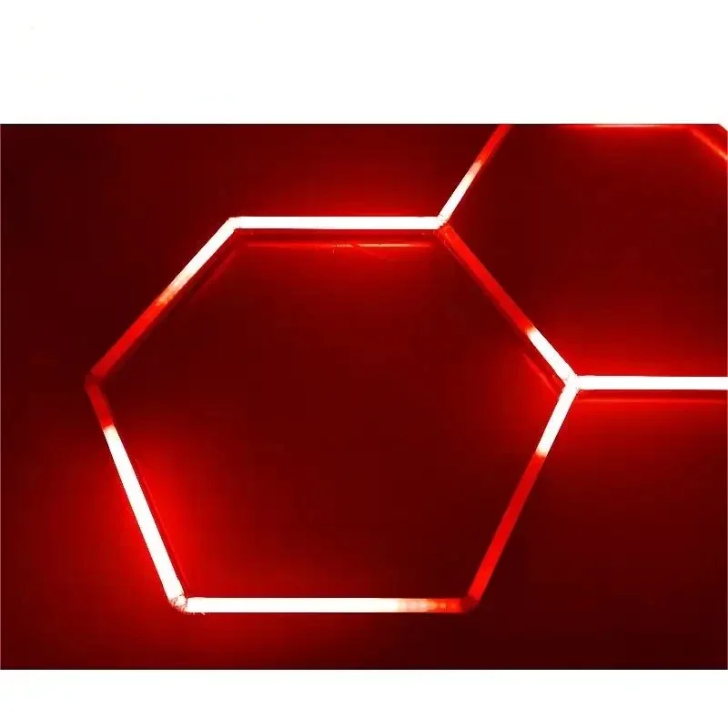 E-top Factory Sale RGB Led Light 3-Решетчатая Шестиугольная Автомобильная Мастерская, Демонстрационный Зал RGB Led Lights Изображение 4