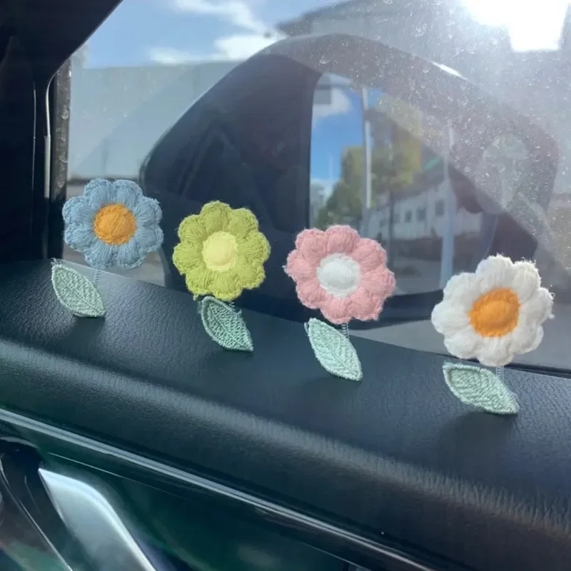 Аксессуары для центральной консоли со стороны окна автомобиля Декоративное Украшение Милые Целебные Свежие Весенние цветы для встряхивания головы Изображение 3