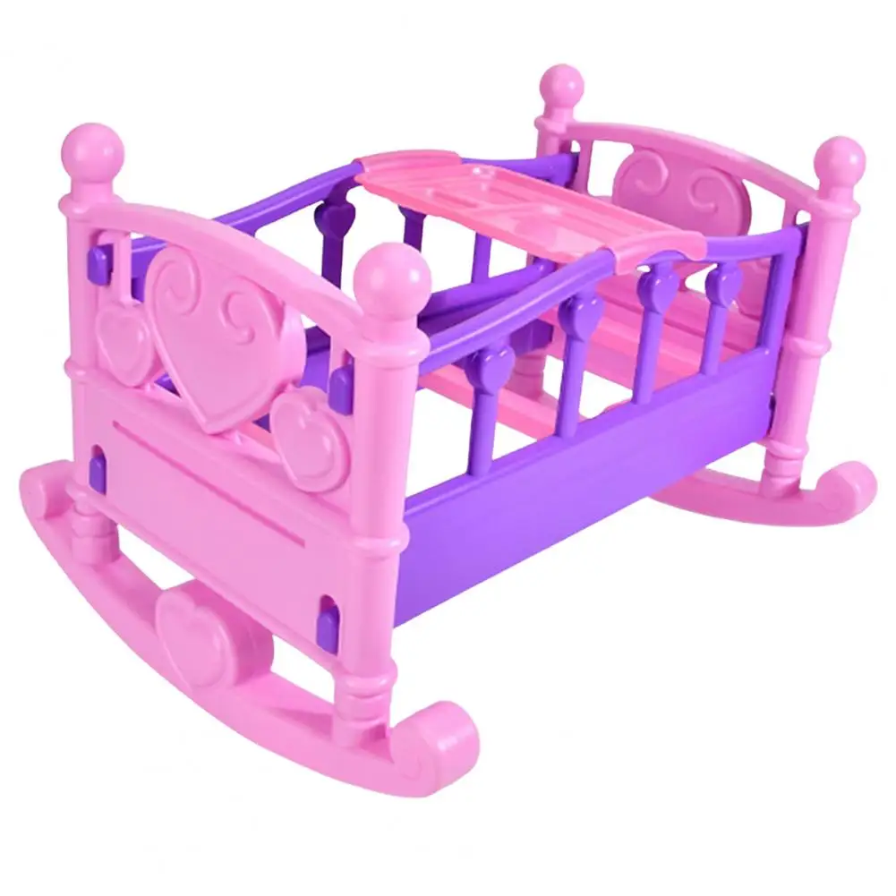 ABS Премиум Милый Кукольный Дом Мебель Двухъярусная Кровать Гладкая Поверхность Кровать Игрушка Тонкой Работы для Ребенка Изображение 4