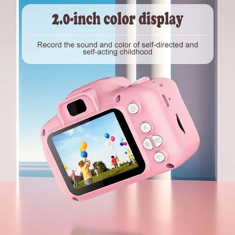 8GB32GBMini Детская мультяшная камера, делающая фотографии, видео, Воспроизведение музыки, детские мультяшные игрушки, мини-камера, подарки, игрушки на открытом воздухе Изображение 3