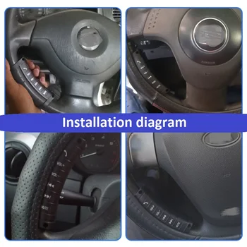 Кнопка управления рулевым колесом с 6 клавишами для автомобильного радиоприемника со светодиодной подсветкой Кнопка Схема подключения клавиш Функциональный разъем Беспроводная приемная коробка 2