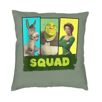 Модная наволочка для группы Shrek Squad, украшение дома, изготовленный на заказ квадратный забавный аниме-чехол для подушки с осликом, Бархатный чехол для подушки 1