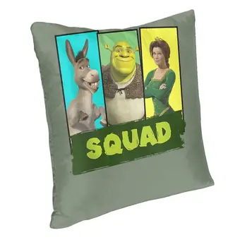 Модная наволочка для группы Shrek Squad, украшение дома, изготовленный на заказ квадратный забавный аниме-чехол для подушки с осликом, Бархатный чехол для подушки 2