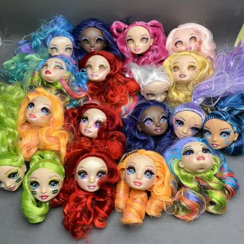 Оригинальная кукла Rainbow School Big Sister, голова куклы с разноцветным макияжем, тело куклы, подходящее для смены макияжа, игрушки для девочек 