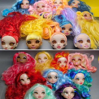 Оригинальная кукла Rainbow School Big Sister, голова куклы с разноцветным макияжем, тело куклы, подходящее для смены макияжа, игрушки для девочек 