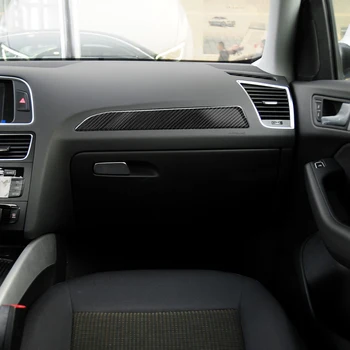 Для Audi A4 A5 B8 Отремонтируйте Автомобиль Из Углеродного Волокна Консоль Управления CD Рамка Отделка Крышки Ручки Внутреннего Кондиционера Рамка 1