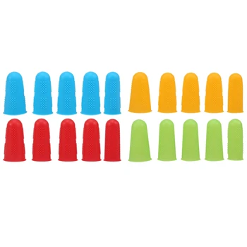 Силиконовые накладки для пальцев, 20 шт, инструмент для нанесения горячего клея, колпачки для пальцев, силиконовые накладки для пальцев, антипригарное покрытие для пальцев для 1