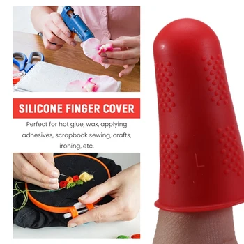 Силиконовые накладки для пальцев, 20 шт, инструмент для нанесения горячего клея, колпачки для пальцев, силиконовые накладки для пальцев, антипригарное покрытие для пальцев для 2