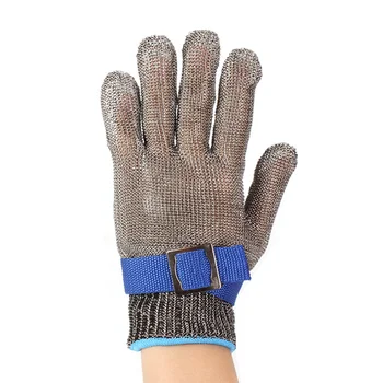 Перчатки из нержавеющей стали, защищающие от порезов, устойчивые к порезам, Защитные металлические перчатки из мясной сетки для мясника, защищающие от ударов проволочным ножом. 1