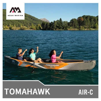 AQUA MARINA TOMAHAWK-Air-C 3 человека Гребля на каноэ 478* 88 см Надувной каяк Высокого класса Рыболовная надувная лодка Спортивная Гребля 1