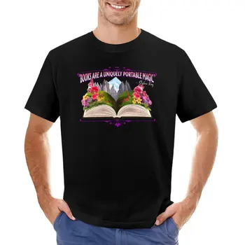 Книги - уникальное портативное волшебство - футболка Стивена Кинга, футболки на заказ, мужские футболки с длинным рукавом 1