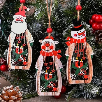 Рождественские украшения Рождественская елка Деревянные подвески Подвесные украшения из дерева для дома Новогодний декор своими руками Подарки для детей 1