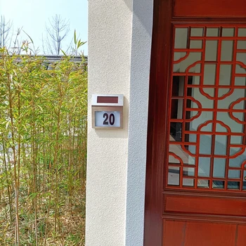 Номер дома Светодиодная солнечная лампа Водонепроницаемые уличные вывески с номером адреса дома 2