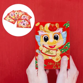 Китайские новогодние Красные конверты на Удачу Хунбао, Год Дракона, Денежные конверты на удачу, Китайские Новогодние Красные конверты 2