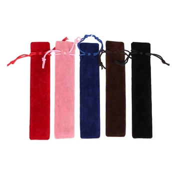 50 Шт. чехол для ручек, бархатная сумка для ручек на шнурке, бархатный чехол, сумка для ручек и карандашей (разные цвета)