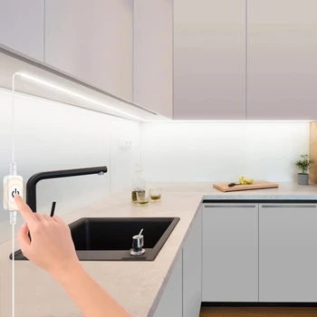 12V Светодиодная Лента С Дистанционным Управлением Smart Hand Sweep Touch Sensor Ленточная Лампа с Регулируемой Яркостью для Шкафа Спальни Кухонного Шкафа Deco 1