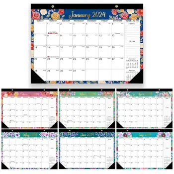 Ежегодный планировщик 2024 Календарь 2024 Настенные календари на шнурке, долговечные ежемесячные планировщики, списки дел, Новый год для организации 1