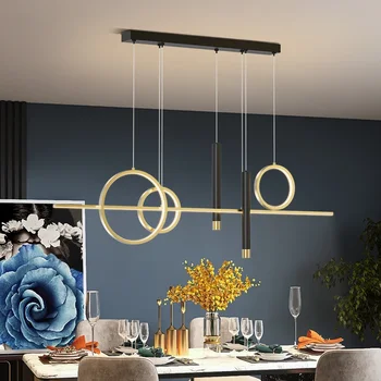 1,2 м 1 м Современная Дизайнерская светодиодная люстра с регулируемой яркостью для стола, столовой, кухни, бара, Подвесного освещения, светильника для домашнего декора 1