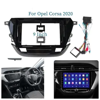 AUTODAILY 9-Дюймовый Автомобильный Каркас Фасции Адаптер Canbus Box Декодер Android Радио Приборная Панель Комплект Для Opel Corsa 2020 1