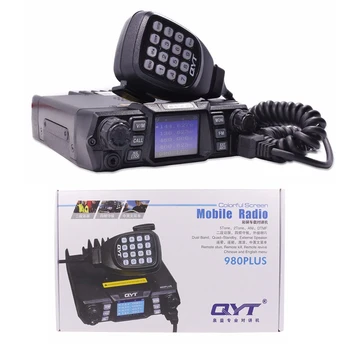 QYT KT-980 plus Автомагнитола Для автомобильного крепления Двухдиапазонная 136-174 МГц 400-470 МГц УКВ Четырехъядерная Резервная Мобильная радиолюбительница KT-980Plus 1