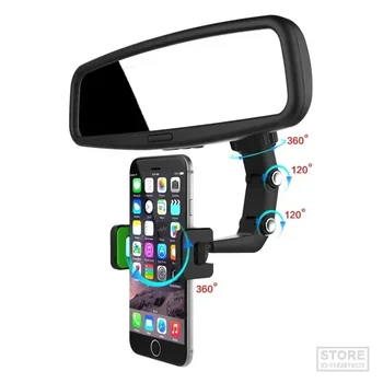 Для автомобильного мобильного крепления Держатель телефона Olaf Многофункциональный с возможностью поворота на 360 ° Обзорное зеркало, Подвесное сиденье с автосервисом GPS   2